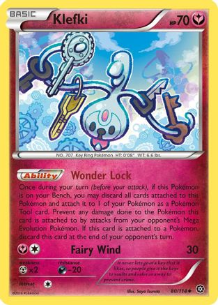 XY  Steam Siege  080/114 Klefki  - Reverse Holofoil - Uncommon
