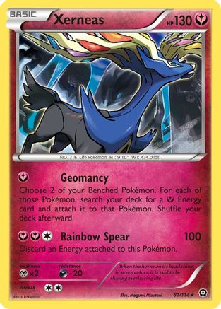 XY  Steam Siege  081/114 Xerneas  - Holofoil - Holo Rare