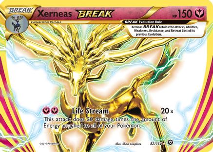 XY  Steam Siege  082/114 Xerneas BREAK  - Holofoil - Rare BREAK