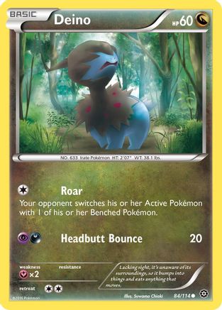 XY  Steam Siege  084/114 Deino  - Reverse Holofoil - Common
