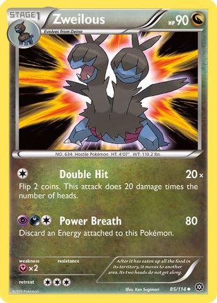 XY  Steam Siege  085/114 Zweilous  - Uncommon