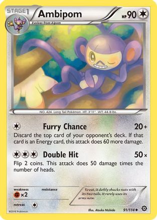 XY  Steam Siege  091 Ambipom  - Uncommon