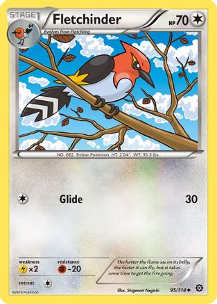 XY  Steam Siege  095/114 Fletchinder  - Uncommon