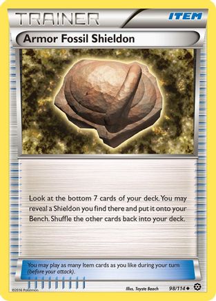 XY  Steam Siege  098/114 Armor Fossil Shieldon  - Reverse Holofoil - Uncommon