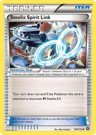 XY  Steam Siege  106/114 Steelix Spirit Link  - Reverse Holofoil - Uncommon