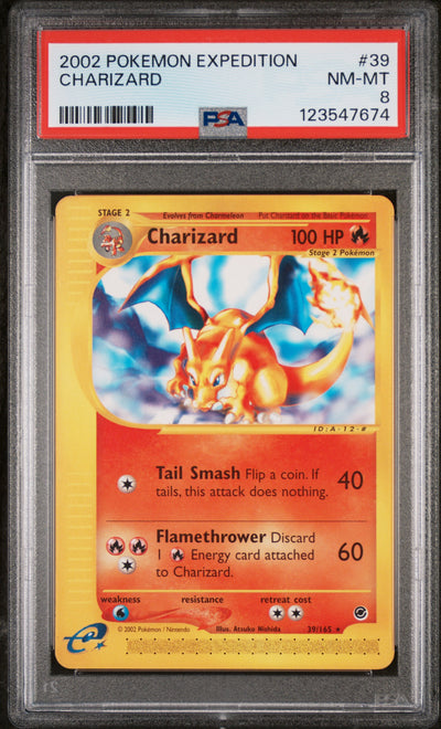 Expedition  039 PSA8 #123547674 Charizard (39)  - Rare