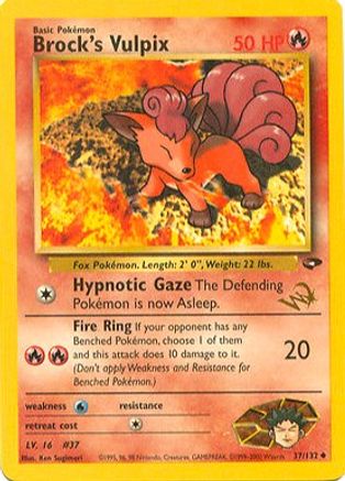 WoTC Promo  037/132 Brock's Vulpix [W Stamped]  - Promo