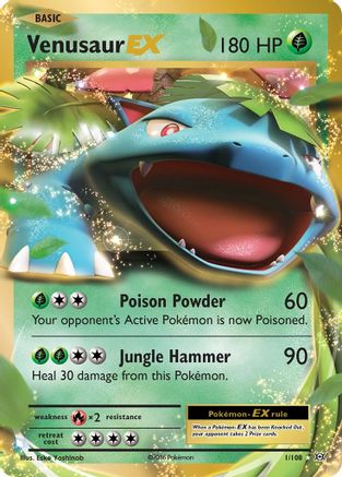 XY  Evolutions  001/108 Venusaur EX  - Holofoil - Ultra Rare