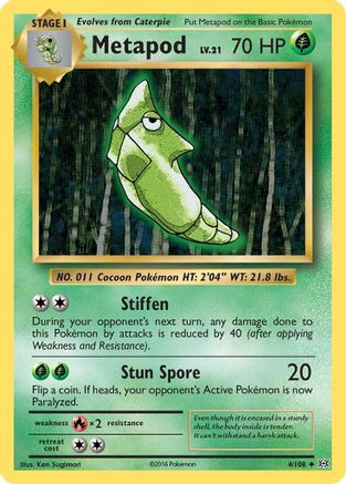 XY  Evolutions  004/108 Metapod  - Uncommon