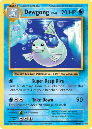 XY  Evolutions  029/108 Dewgong  - Rare