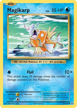 XY  Evolutions  033/108 Magikarp  - Reverse Holofoil - Common
