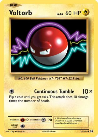 XY  Evolutions  039/108 Voltorb  - Reverse Holofoil - Common
