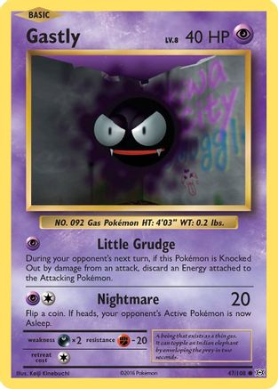 XY  Evolutions  047/108 Gastly  - Reverse Holofoil - Common