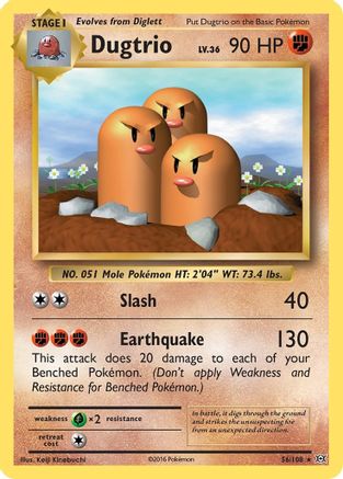 XY  Evolutions  056/108 Dugtrio  - Rare