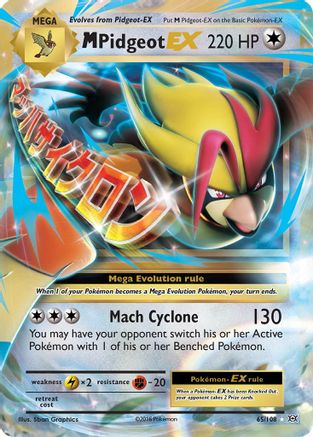 XY  Evolutions  065/108 M Pidgeot EX  - Holofoil - Ultra Rare