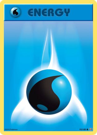 XY  Evolutions  093/108 Water Energy  - Reverse Holofoil - Common