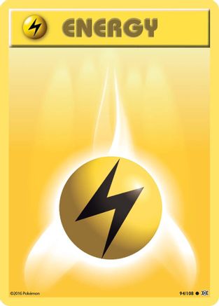 XY  Evolutions  094/108 Lightning Energy  - Reverse Holofoil - Common