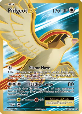 XY  Evolutions  104/108 Pidgeot EX (Full Art)  - Holofoil - Ultra Rare
