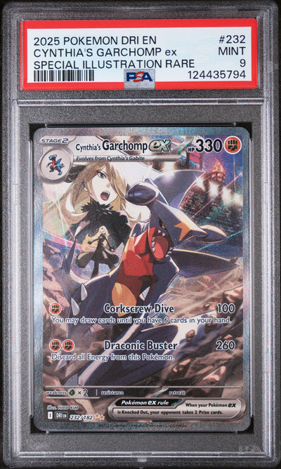 SV10 Destined Rivals  232/182 PSA9 #124435794 Cynthia's Garchomp ex  - Holofoil - Special Illustration Rare