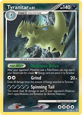 Deck Exclusives  030/100 Tyranitar  - Holofoil - Holo Rare