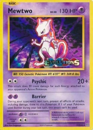 XY Promos  051 Mewtwo (XY Evolutions Prerelease)  - Holofoil - Promo