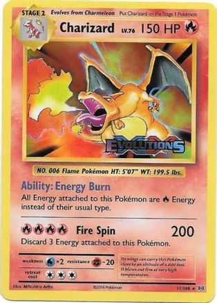 XY Promos  011 Charizard (XY Evolutions Prerelease)  - Holofoil - Promo