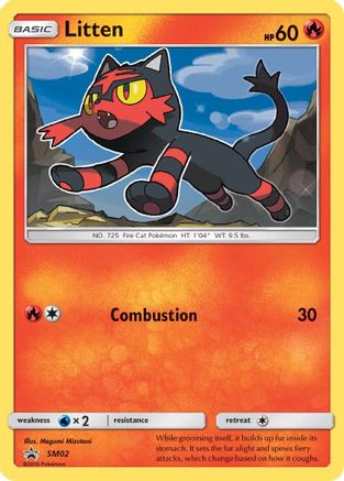 SM Promos  SM02 Litten  - Holofoil - Promo
