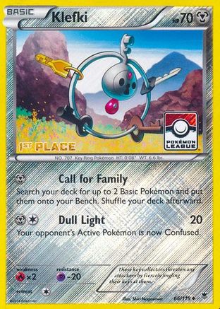 League & Championship Cards /119 Klefki - 66/119 (Pokemon League) [1st Place]  - Reverse Holofoil - Promo