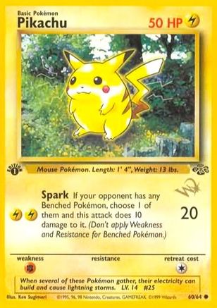 WoTC Promo  060/64 Pikachu [W Stamped]  - Promo