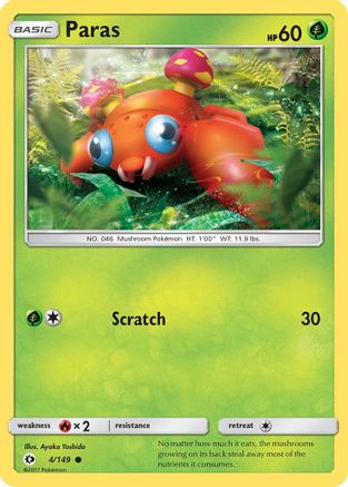 SM Base Set  004/149 Paras  - Common