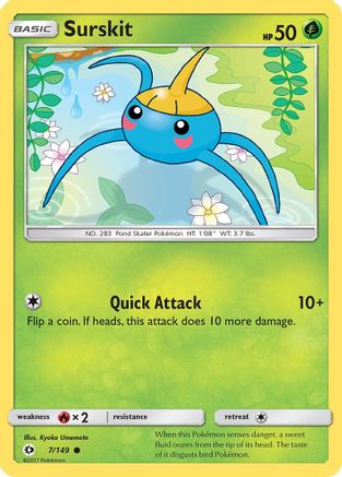 SM Base Set  007/149 Surskit  - Common