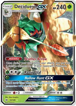 SM Base Set  012/149 Decidueye GX  - Holofoil - Ultra Rare