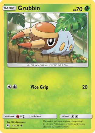 SM Base Set  013/149 Grubbin  - Common