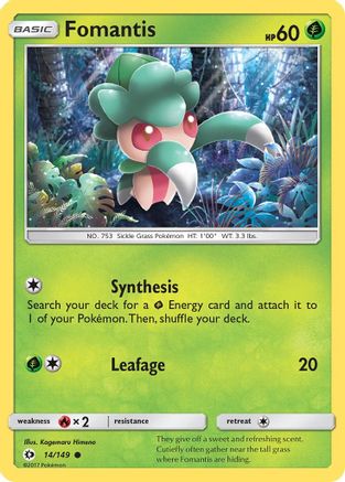 SM Base Set  014/149 Fomantis  - Common