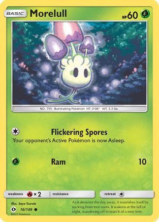 SM Base Set  016/149 Morelull  - Reverse Holofoil - Common