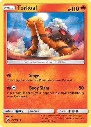 SM Base Set  023/149 Torkoal  - Reverse Holofoil - Common