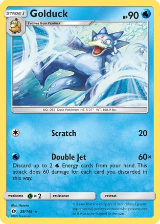 SM Base Set  029/149 Golduck  - Reverse Holofoil - Rare