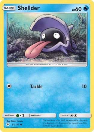 SM Base Set  033/149 Shellder  - Common