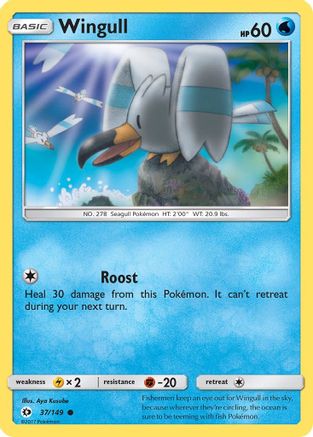 SM Base Set  037/149 Wingull  - Common