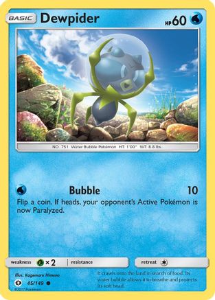 SM Base Set  045/149 Dewpider  - Common