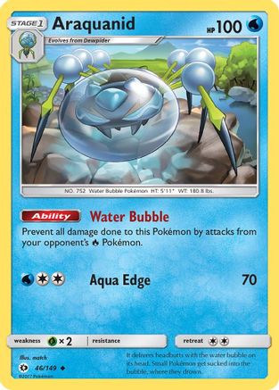 SM Base Set  046/149 Araquanid  - Reverse Holofoil - Uncommon