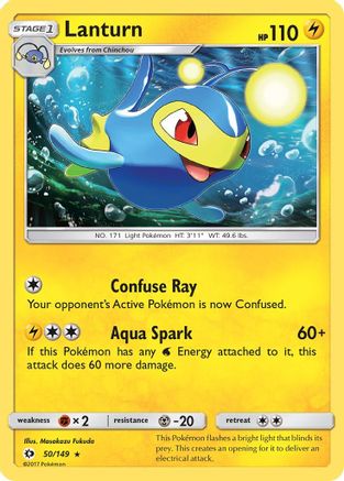 SM Base Set  050/149 Lanturn  - Rare
