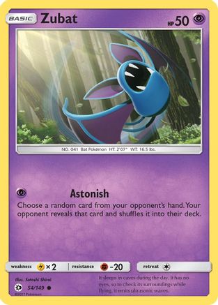 SM Base Set  054/149 Zubat  - Common