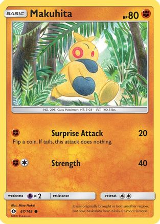 SM Base Set  067/149 Makuhita  - Common