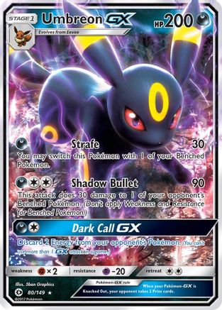 SM Base Set  080/149 Umbreon GX  - Holofoil - Ultra Rare