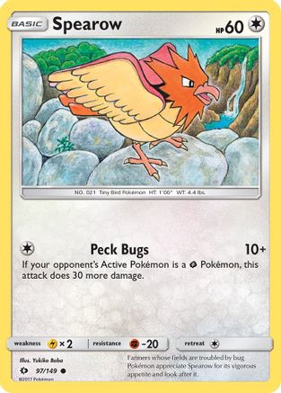 SM Base Set  097/149 Spearow  - Common