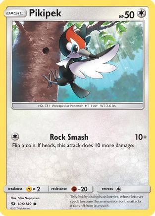 SM Base Set  106/149 Pikipek  - Common