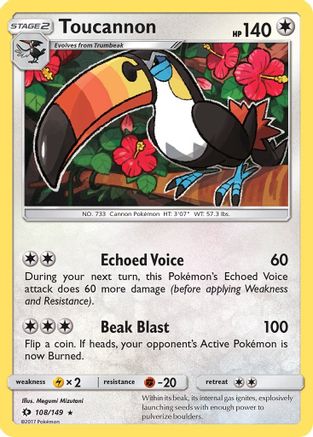 SM Base Set  108/149 Toucannon  - Rare