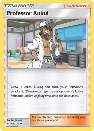 SM Base Set  128/149 Professor Kukui  - Reverse Holofoil - Uncommon