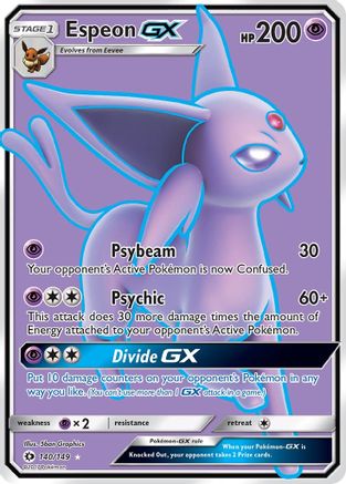 SM Base Set  140/149 Espeon GX (Full Art)  - Holofoil - Ultra Rare